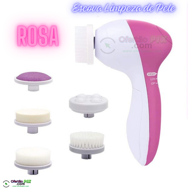 Escova de Limpeza e Esfoliação de Pele Facial 5 em 1