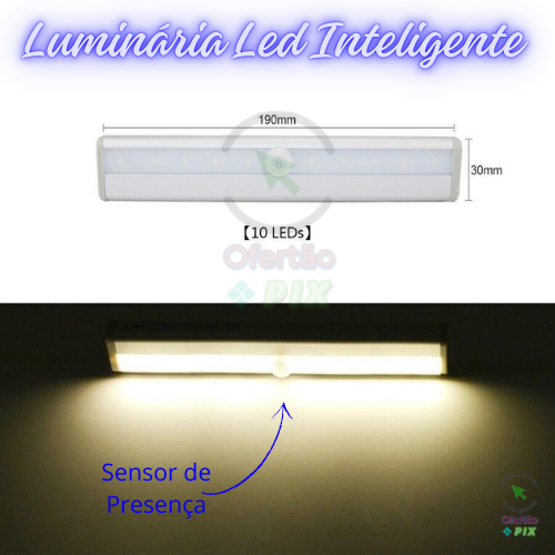 Luminária Inteligente Led com Sensor de Movimento FQ LED