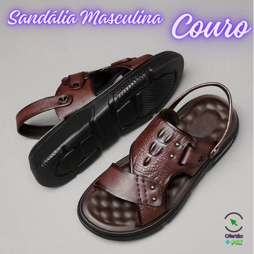 Sandália Masculina de Couro