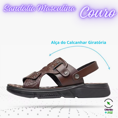 Sandália Masculina de Couro