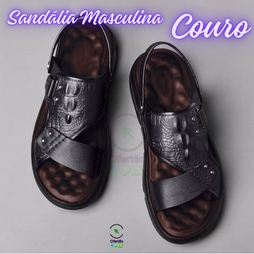 Sandália Masculina de Couro